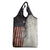 Personalized Distressed American Flag Bass Fishing Grocery Bag Hooked Fish and Rustic Vintage Theme - Wonder Print Shop