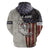 Personalized Distressed American Flag Bass Fishing Hoodie Hooked Fish and Rustic Vintage Theme - Wonder Print Shop