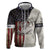 Personalized Distressed American Flag Bass Fishing Hoodie Hooked Fish and Rustic Vintage Theme - Wonder Print Shop