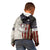 Personalized Distressed American Flag Bass Fishing Kid Hoodie Hooked Fish and Rustic Vintage Theme - Wonder Print Shop