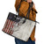 Personalized Distressed American Flag Bass Fishing Leather Tote Bag Hooked Fish and Rustic Vintage Theme - Wonder Print Shop