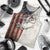 Personalized Distressed American Flag Bass Fishing Men Tank Top Hooked Fish and Rustic Vintage Theme - Wonder Print Shop