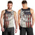 Personalized Distressed American Flag Bass Fishing Men Tank Top Hooked Fish and Rustic Vintage Theme - Wonder Print Shop