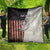 Personalized Distressed American Flag Bass Fishing Quilt Hooked Fish and Rustic Vintage Theme - Wonder Print Shop
