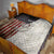 Personalized Distressed American Flag Bass Fishing Quilt Hooked Fish and Rustic Vintage Theme - Wonder Print Shop