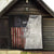 Personalized Distressed American Flag Bass Fishing Quilt Hooked Fish and Rustic Vintage Theme - Wonder Print Shop