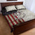 Personalized Distressed American Flag Bass Fishing Quilt Bed Set Hooked Fish and Rustic Vintage Theme - Wonder Print Shop