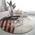 Personalized Distressed American Flag Bass Fishing Round Carpet Hooked Fish and Rustic Vintage Theme - Wonder Print Shop