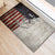 Personalized Distressed American Flag Bass Fishing Rubber Doormat Hooked Fish and Rustic Vintage Theme - Wonder Print Shop