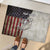 Personalized Distressed American Flag Bass Fishing Rubber Doormat Hooked Fish and Rustic Vintage Theme - Wonder Print Shop