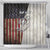 Personalized Distressed American Flag Bass Fishing Shower Curtain Hooked Fish and Rustic Vintage Theme - Wonder Print Shop