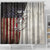 Personalized Distressed American Flag Bass Fishing Shower Curtain Hooked Fish and Rustic Vintage Theme - Wonder Print Shop