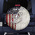 Personalized Distressed American Flag Bass Fishing Spare Tire Cover Hooked Fish and Rustic Vintage Theme - Wonder Print Shop
