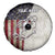 Personalized Distressed American Flag Bass Fishing Spare Tire Cover Hooked Fish and Rustic Vintage Theme - Wonder Print Shop