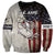 Personalized Distressed American Flag Bass Fishing Sweatshirt Hooked Fish and Rustic Vintage Theme - Wonder Print Shop