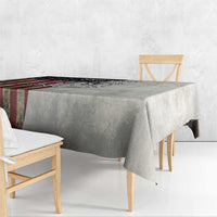 Personalized Distressed American Flag Bass Fishing Tablecloth Hooked Fish and Rustic Vintage Theme - Wonder Print Shop