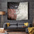 Personalized Distressed American Flag Bass Fishing Tapestry Hooked Fish and Rustic Vintage Theme - Wonder Print Shop