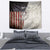 Personalized Distressed American Flag Bass Fishing Tapestry Hooked Fish and Rustic Vintage Theme - Wonder Print Shop