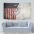 Personalized Distressed American Flag Bass Fishing Tapestry Hooked Fish and Rustic Vintage Theme - Wonder Print Shop