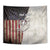 Personalized Distressed American Flag Bass Fishing Tapestry Hooked Fish and Rustic Vintage Theme - Wonder Print Shop