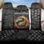 Personalized Yin Yang Billiards Back Car Seat Cover 8 Ball and 9 Ball in Fiery Black Camo Pattern - Wonder Print Shop