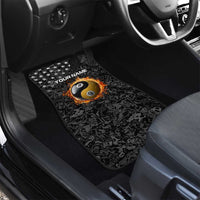 Personalized Yin Yang Billiards Car Mats 8 Ball and 9 Ball in Fiery Black Camo Pattern - Wonder Print Shop