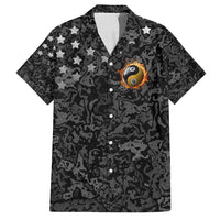 Personalized Yin Yang Billiards Family Matching Puletasi and Hawaiian Shirt 8 Ball and 9 Ball in Fiery Black Camo Pattern - Wonder Print Shop