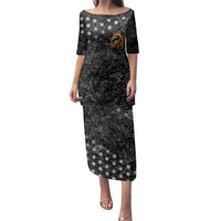 Personalized Yin Yang Billiards Family Matching Puletasi and Hawaiian Shirt 8 Ball and 9 Ball in Fiery Black Camo Pattern - Wonder Print Shop