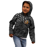 Personalized Yin Yang Billiards Kid Hoodie 8 Ball and 9 Ball in Fiery Black Camo Pattern - Wonder Print Shop