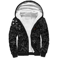 Personalized Yin Yang Billiards Sherpa Hoodie 8 Ball and 9 Ball in Fiery Black Camo Pattern - Wonder Print Shop