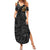 Personalized Yin Yang Billiards Summer Maxi Dress 8 Ball and 9 Ball in Fiery Black Camo Pattern - Wonder Print Shop