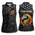 Personalized Yin Yang Billiards Women Sleeveless Polo Shirt 8 Ball and 9 Ball in Fiery Black Camo Pattern - Wonder Print Shop