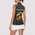 Personalized Yin Yang Billiards Women Sleeveless Polo Shirt 8 Ball and 9 Ball in Fiery Black Camo Pattern - Wonder Print Shop