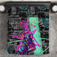 Punk Cheetah Graffiti Bedding Set with Punk Not Dead Street Art and Neon Jungle Design - Wonder Print Shop