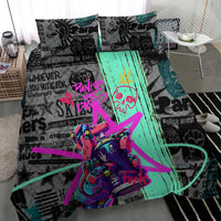 Punk Cheetah Graffiti Bedding Set with Punk Not Dead Street Art and Neon Jungle Design - Wonder Print Shop