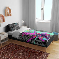 Punk Cheetah Graffiti Bedding Set with Punk Not Dead Street Art and Neon Jungle Design - Wonder Print Shop