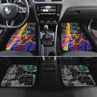 Punk Cheetah Graffiti Car Mats with Punk Not Dead Street Art and Neon Jungle Design - Wonder Print Shop