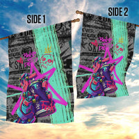 Punk Cheetah Graffiti Garden Flag with Punk Not Dead Street Art and Neon Jungle Design - Wonder Print Shop