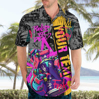 Punk Cheetah Graffiti Hawaiian Shirt with Punk Not Dead Street Art and Neon Jungle Design - Wonder Print Shop