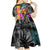 Punk Cheetah Graffiti Kid Short Sleeve Dress with Punk Not Dead Street Art and Neon Jungle Design - Wonder Print Shop