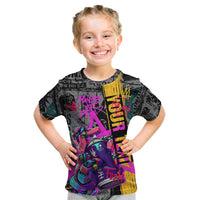 Punk Cheetah Graffiti Kid T Shirt with Punk Not Dead Street Art and Neon Jungle Design - Wonder Print Shop