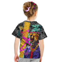 Punk Cheetah Graffiti Kid T Shirt with Punk Not Dead Street Art and Neon Jungle Design - Wonder Print Shop