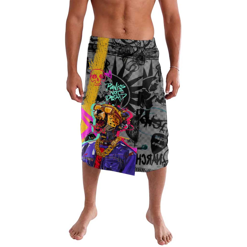 Punk Cheetah Graffiti Lavalava with Punk Not Dead Street Art and Neon Jungle Design - Wonder Print Shop