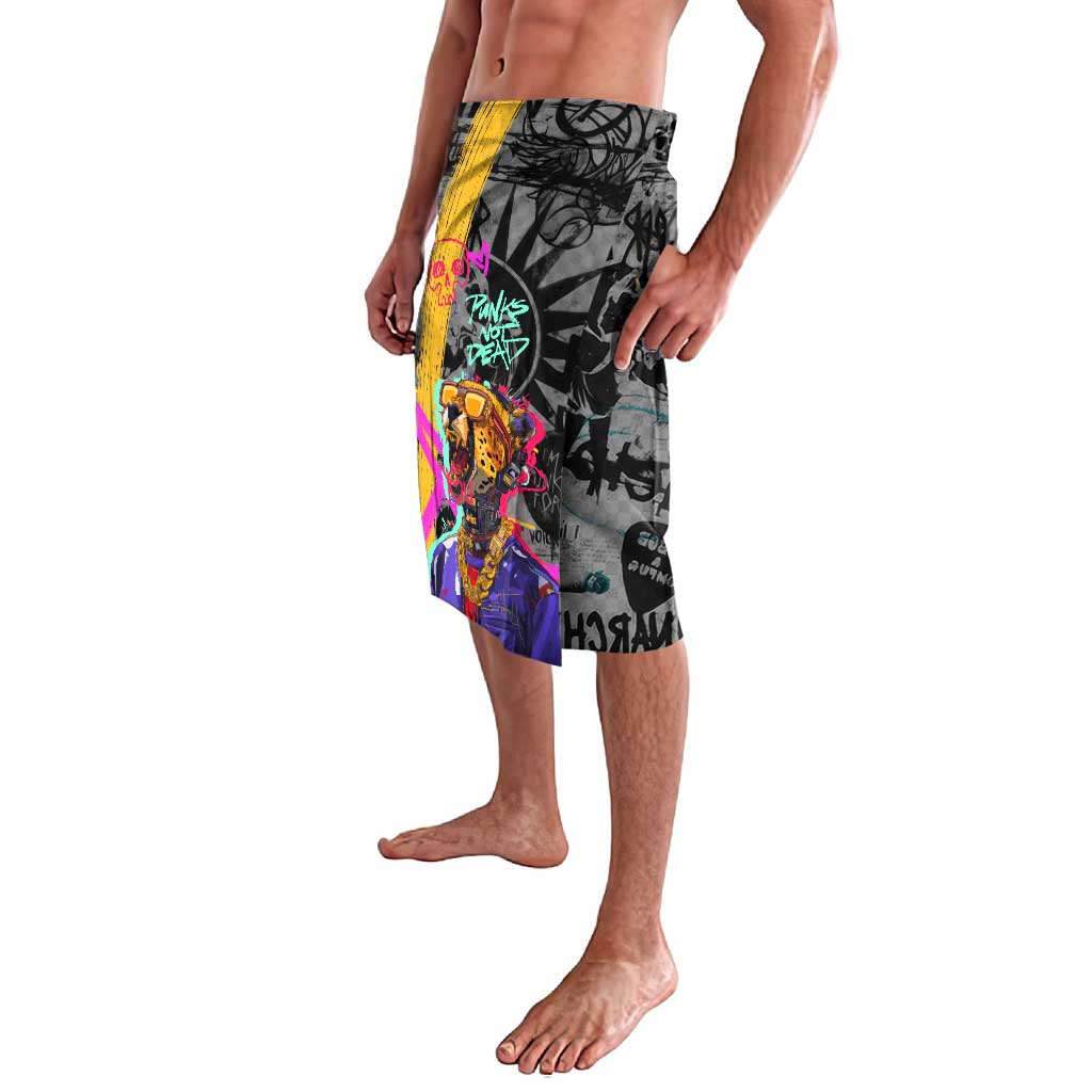 Punk Cheetah Graffiti Lavalava with Punk Not Dead Street Art and Neon Jungle Design - Wonder Print Shop
