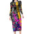 Punk Cheetah Graffiti Long Sleeve Bodycon Dress with Punk Not Dead Street Art and Neon Jungle Design - Wonder Print Shop