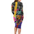 Punk Cheetah Graffiti Long Sleeve Bodycon Dress with Punk Not Dead Street Art and Neon Jungle Design - Wonder Print Shop