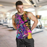 Punk Cheetah Graffiti Men Tank Top with Punk Not Dead Street Art and Neon Jungle Design - Wonder Print Shop