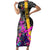 Punk Cheetah Graffiti Short Sleeve Bodycon Dress with Punk Not Dead Street Art and Neon Jungle Design - Wonder Print Shop
