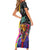 Punk Cheetah Graffiti Short Sleeve Bodycon Dress with Punk Not Dead Street Art and Neon Jungle Design - Wonder Print Shop