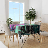Punk Cheetah Graffiti Tablecloth with Punk Not Dead Street Art and Neon Jungle Design - Wonder Print Shop